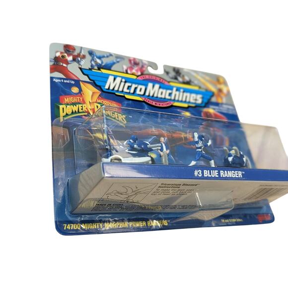 Vintage New Micro Machines Mighty Morphin Power Rangers Set #3 BLUE RANGER - Picture 5 of 9